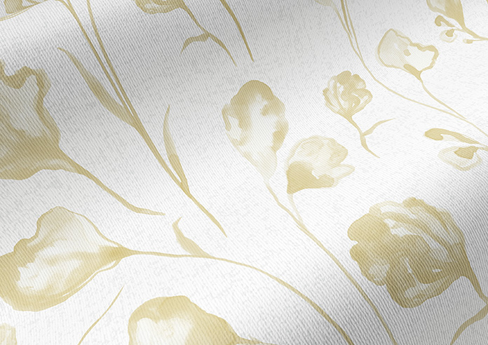 Botanical Watercolour, Old Gold - Twist&Fit Roller Blind - Image 4
